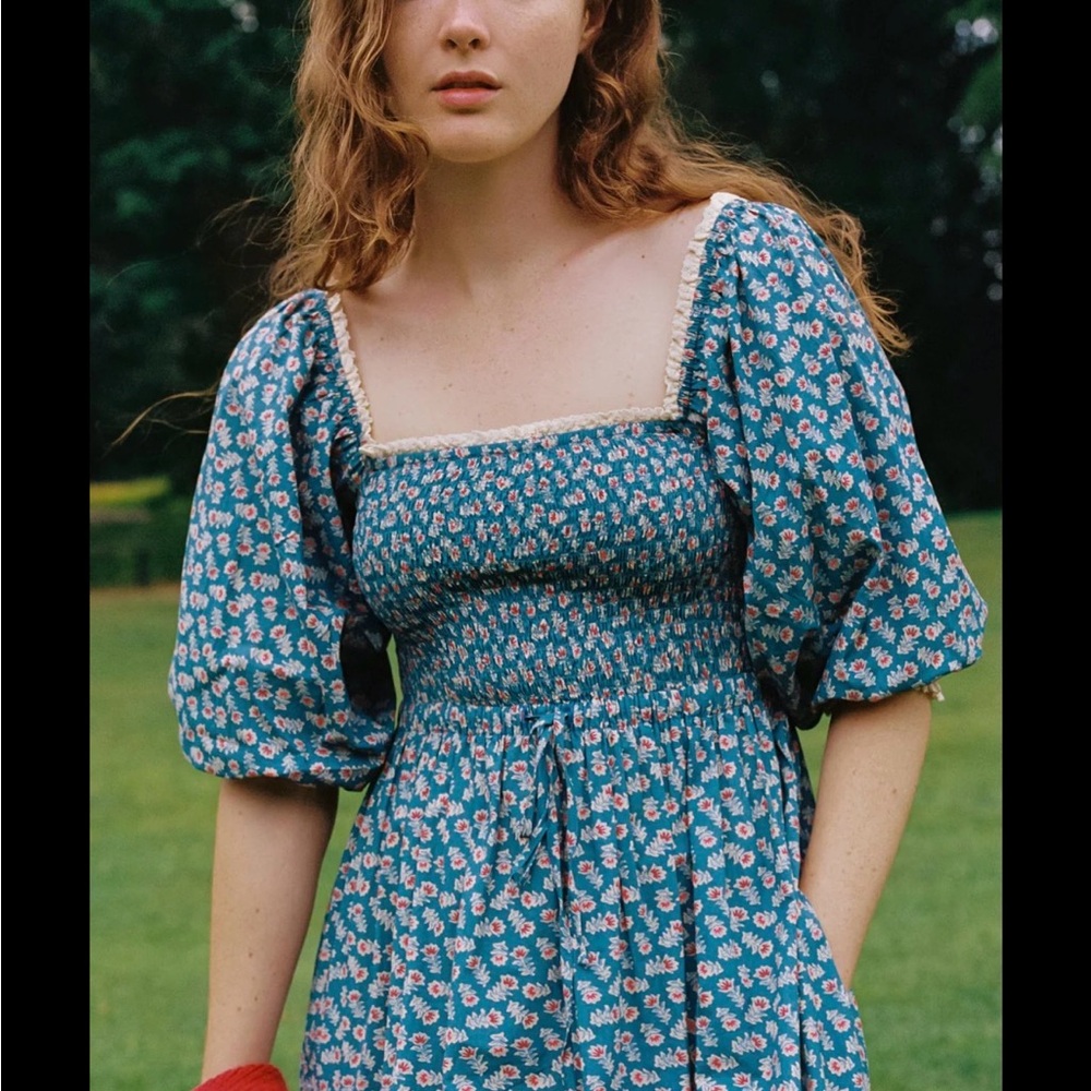 SOLDChristy Dawn Katrina dress in thistle blues